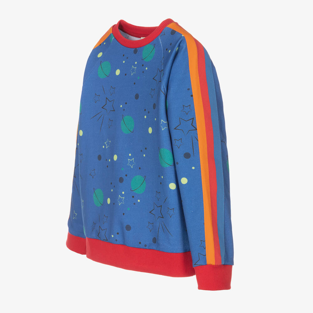 Joyday-Синий хлопковый свитшот с планетами и звездами | Childrensalon Outlet