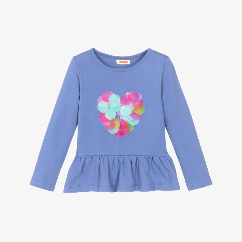 Joyday-Blue Embellished Top | Childrensalon Outlet