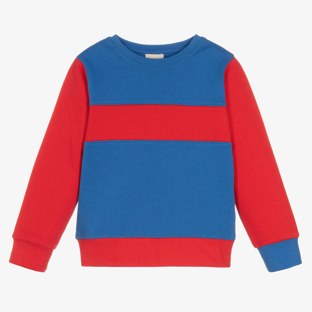 Joyday - Blue & Red Cotton Sweatshirt | Childrensalon
