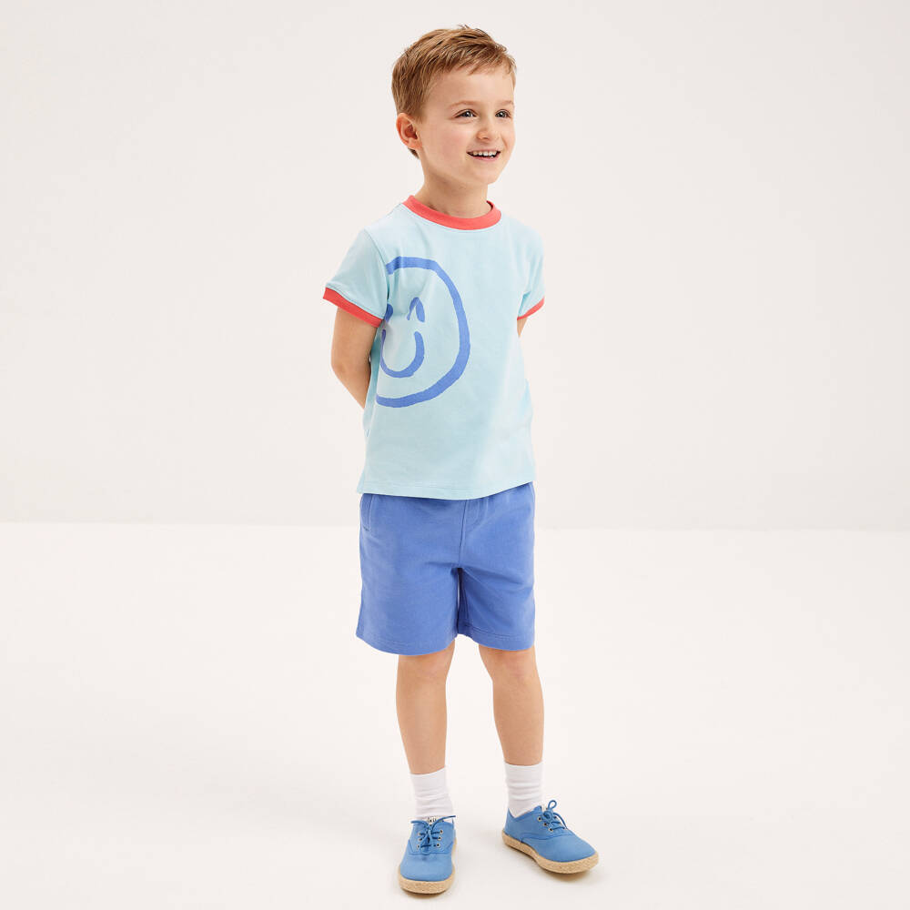 Joyday-تي شيرت أزرق سماوي قطن نقي للأولاد | Childrensalon Outlet