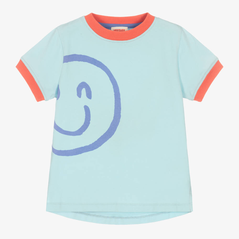 Joyday-تي شيرت أزرق سماوي قطن نقي للأولاد | Childrensalon Outlet