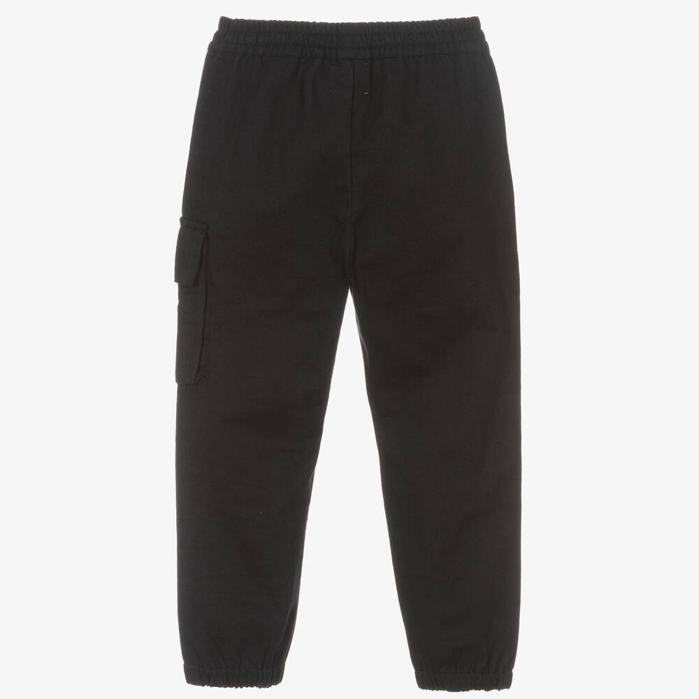 Joyday-بنطلون قطن تويل لون أسود للأولاد | Childrensalon Outlet