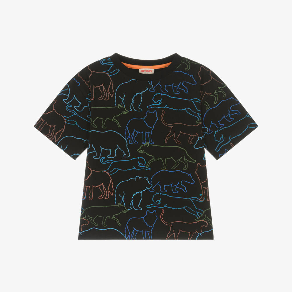 Joyday-Boys Black Linear Bear Top | Childrensalon Outlet