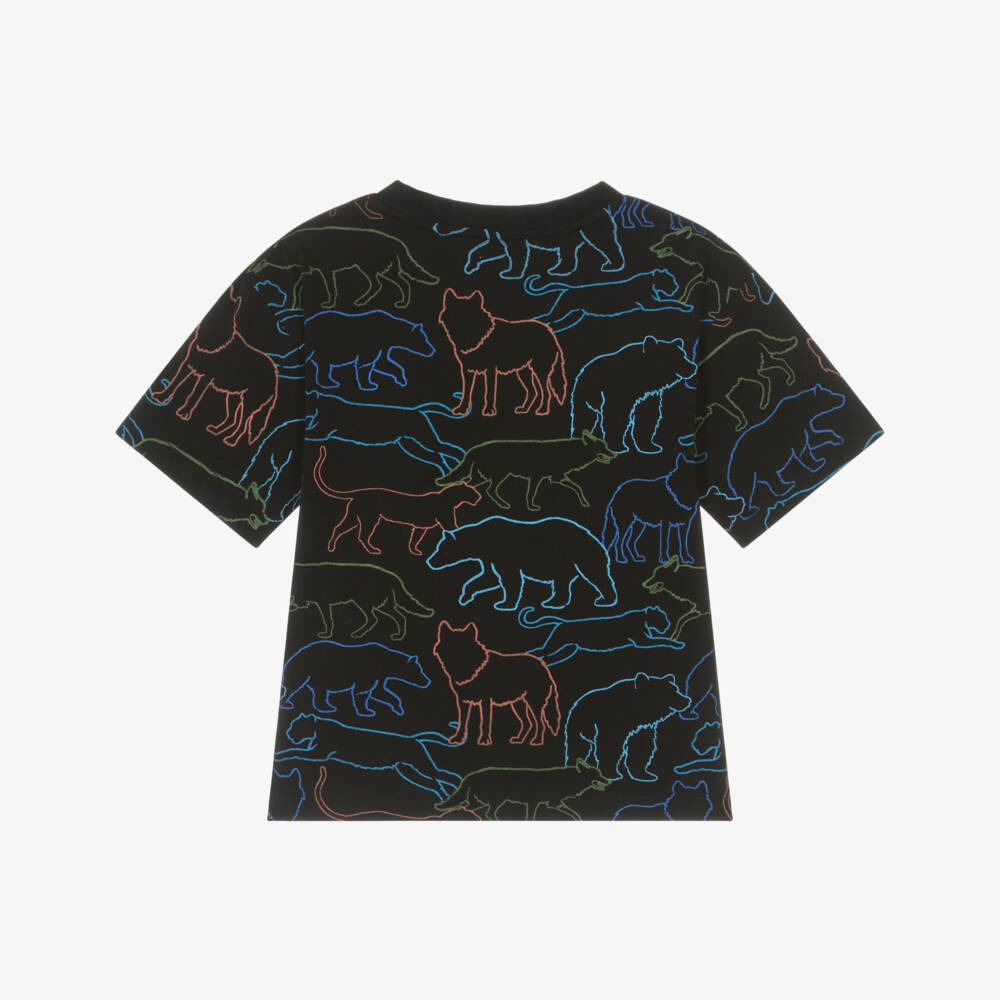 Joyday-Boys Black Linear Bear Top | Childrensalon Outlet