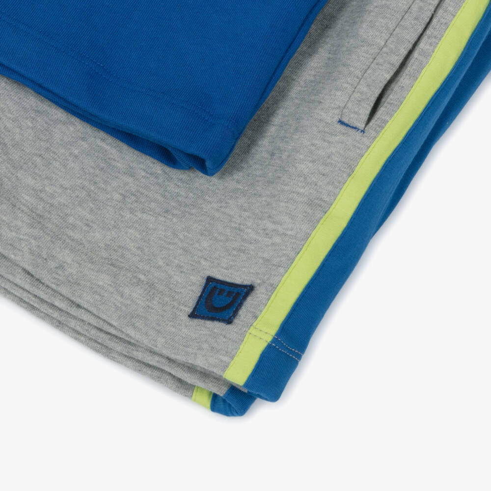 Joyday-طقم شورتات قطنية زرقاء ورمادية للأولاد | Childrensalon Outlet