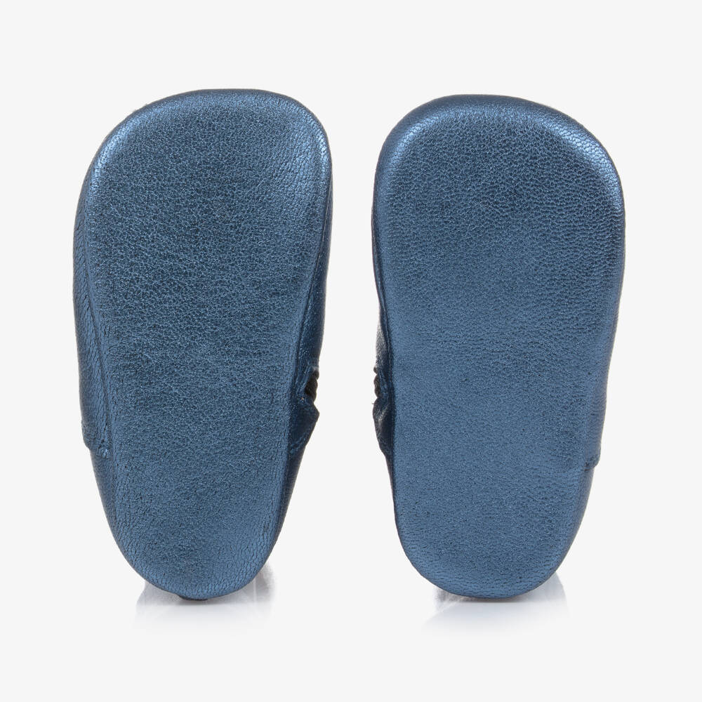 جويداي-بوت جلد لون أزرق لمرحلة قبل المشي للمولودات | Childrensalon Outlet