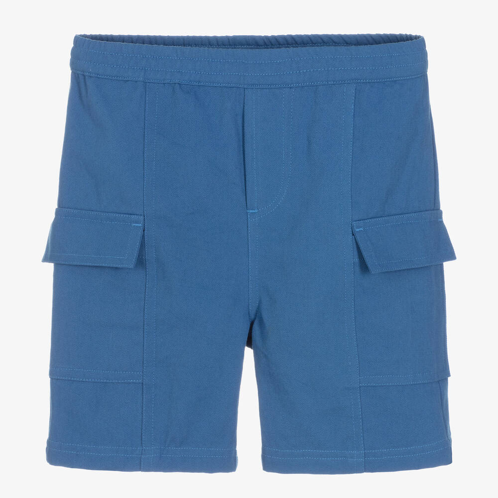 Joyday - Short cargo sergé bleu Garçon | Childrensalon