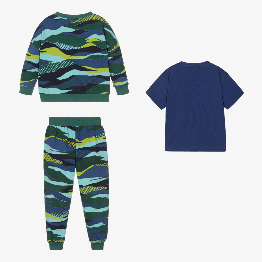 Joyday-Футболка и сине-зеленый спортивный костюм из хлопка | Childrensalon Outlet