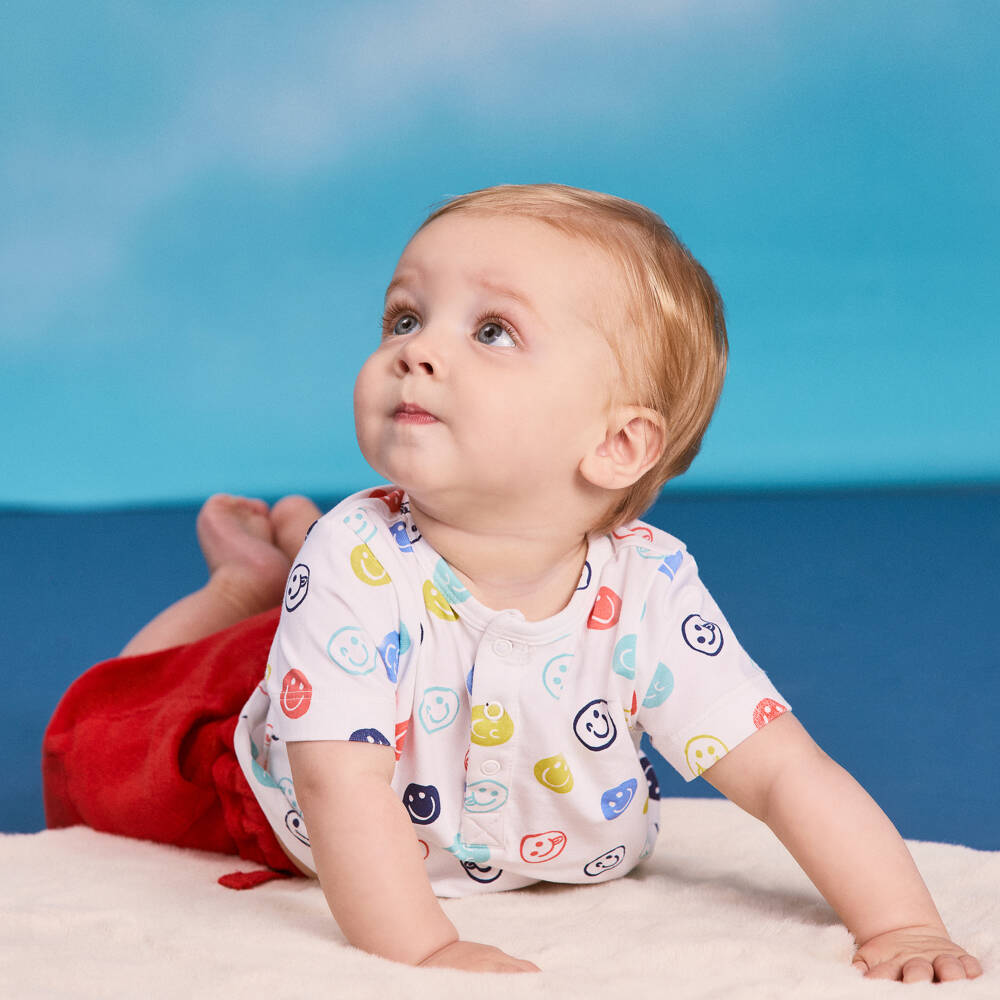 Joyday-Boys Cheerful Red Shorts Ensemble | Childrensalon Outlet