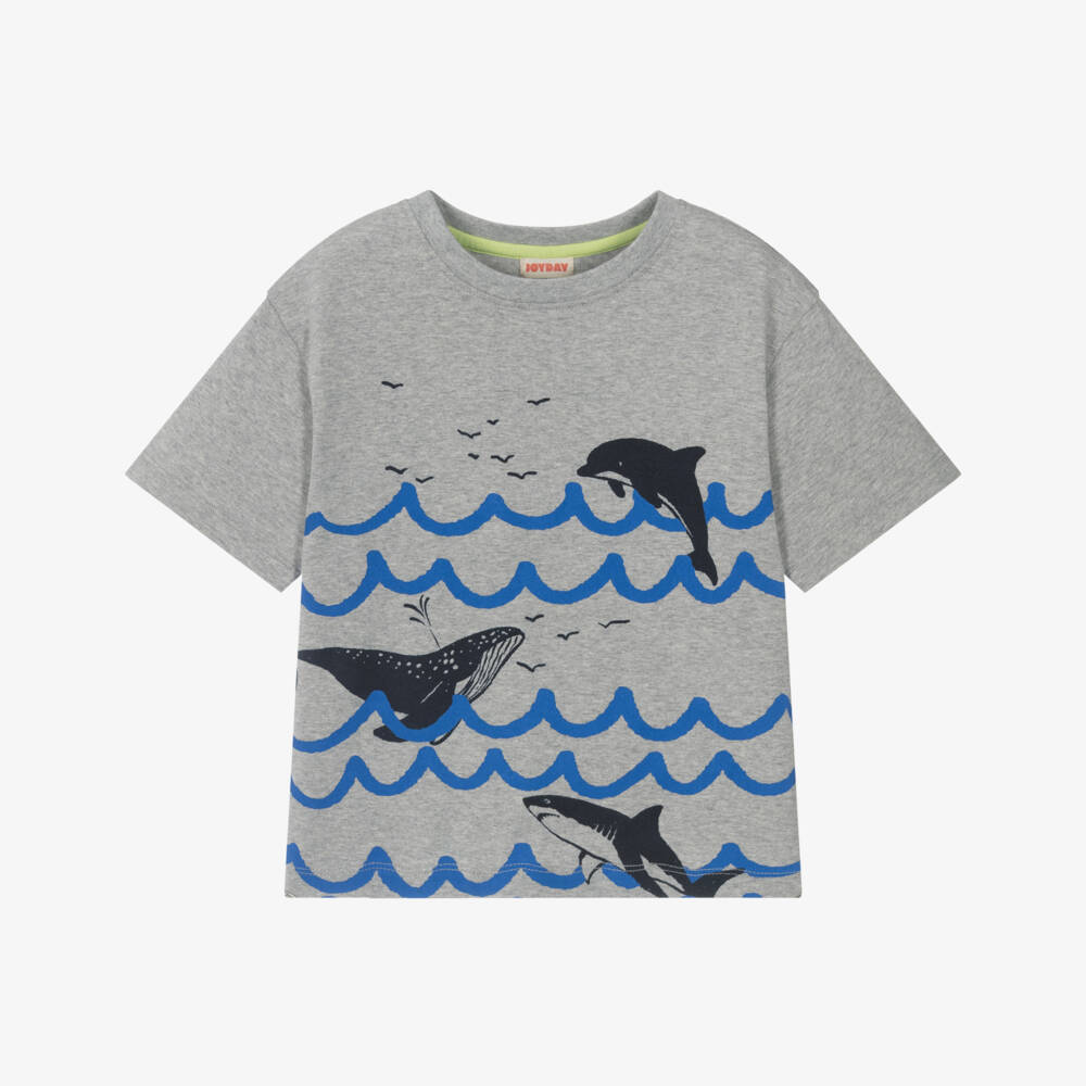 Joyday-تيشيرت مغامرة المحيط الرمادي للأولاد | Childrensalon Outlet