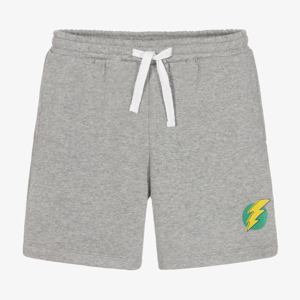 Joyday - Boys Grey Cotton Lightning Bolt Shorts | Childrensalon