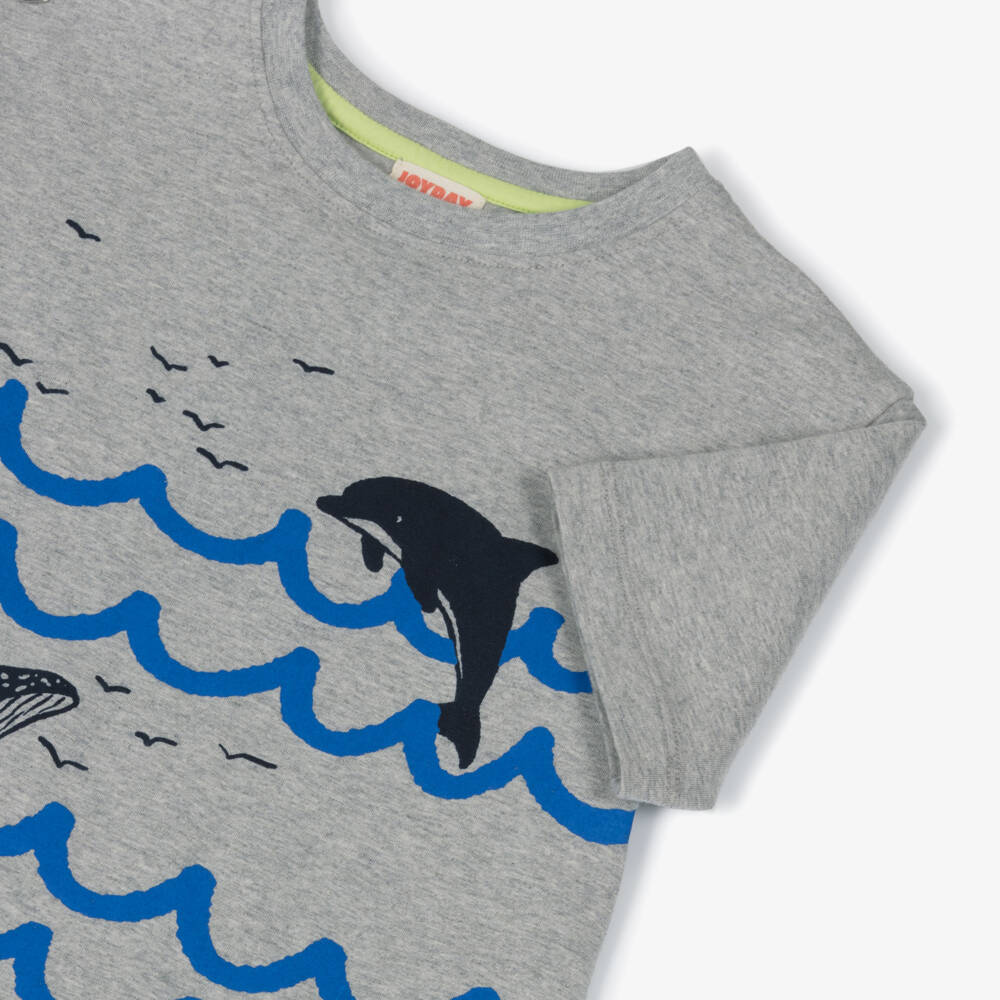 Joyday-تيشيرت مغامرة المحيط الرمادي للأولاد | Childrensalon Outlet