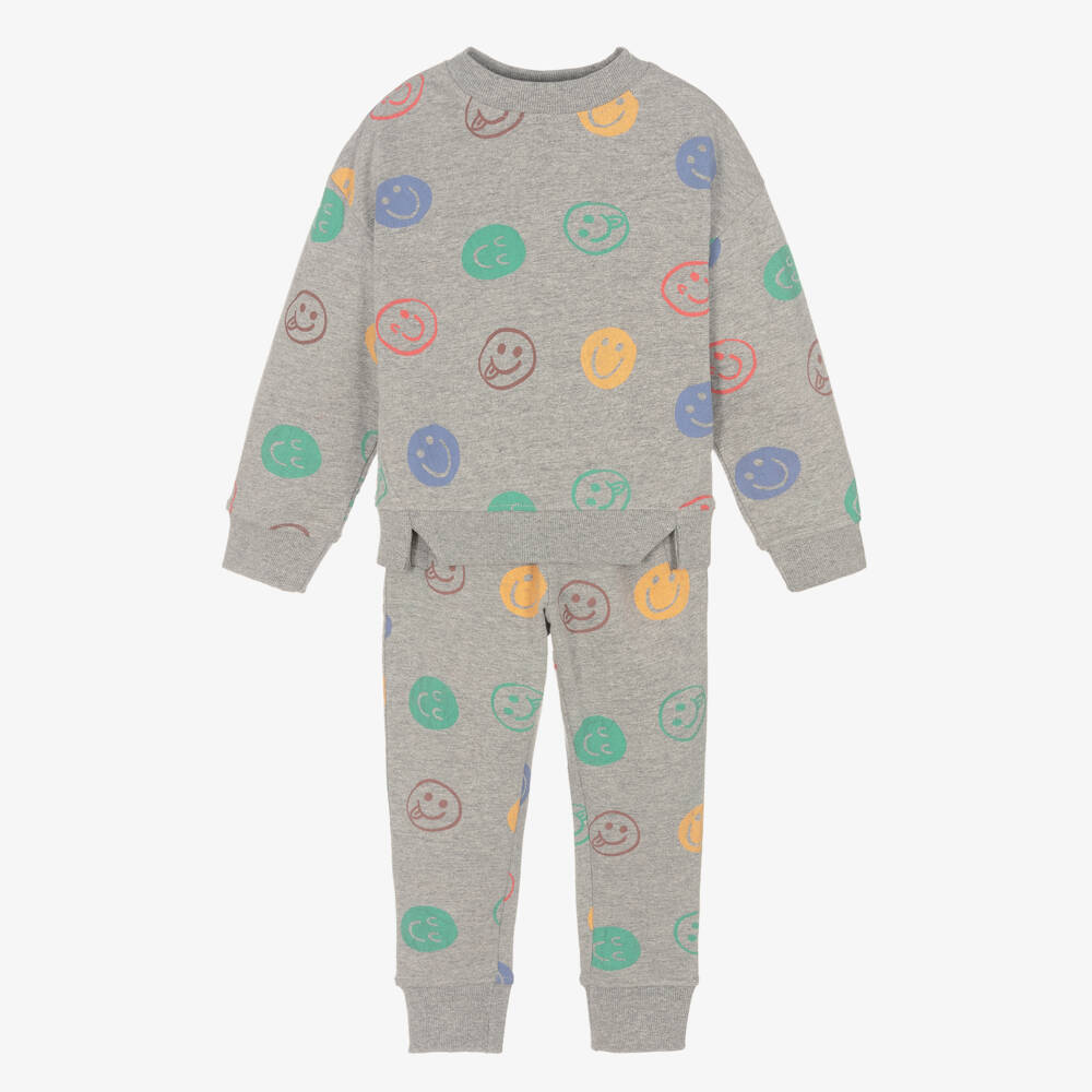 Joyday-بدلة رياضية قطن جيرسي لون رمادي | Childrensalon Outlet