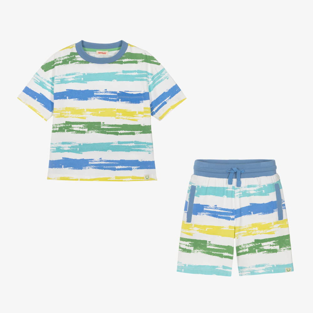 Joyday-طقم قطن مخطط عاجي للأولاد | Childrensalon Outlet