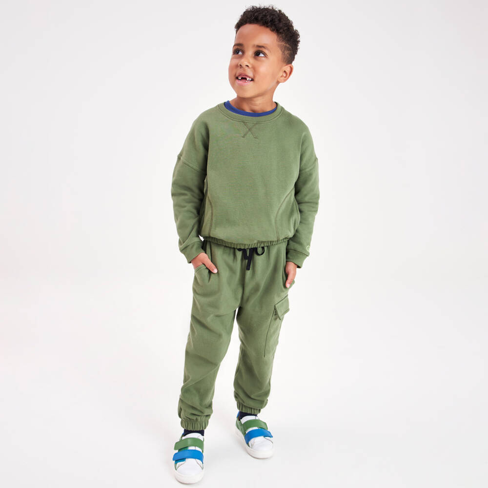 Joyday-Зеленые джоггеры из хлопкового джерси | Childrensalon Outlet