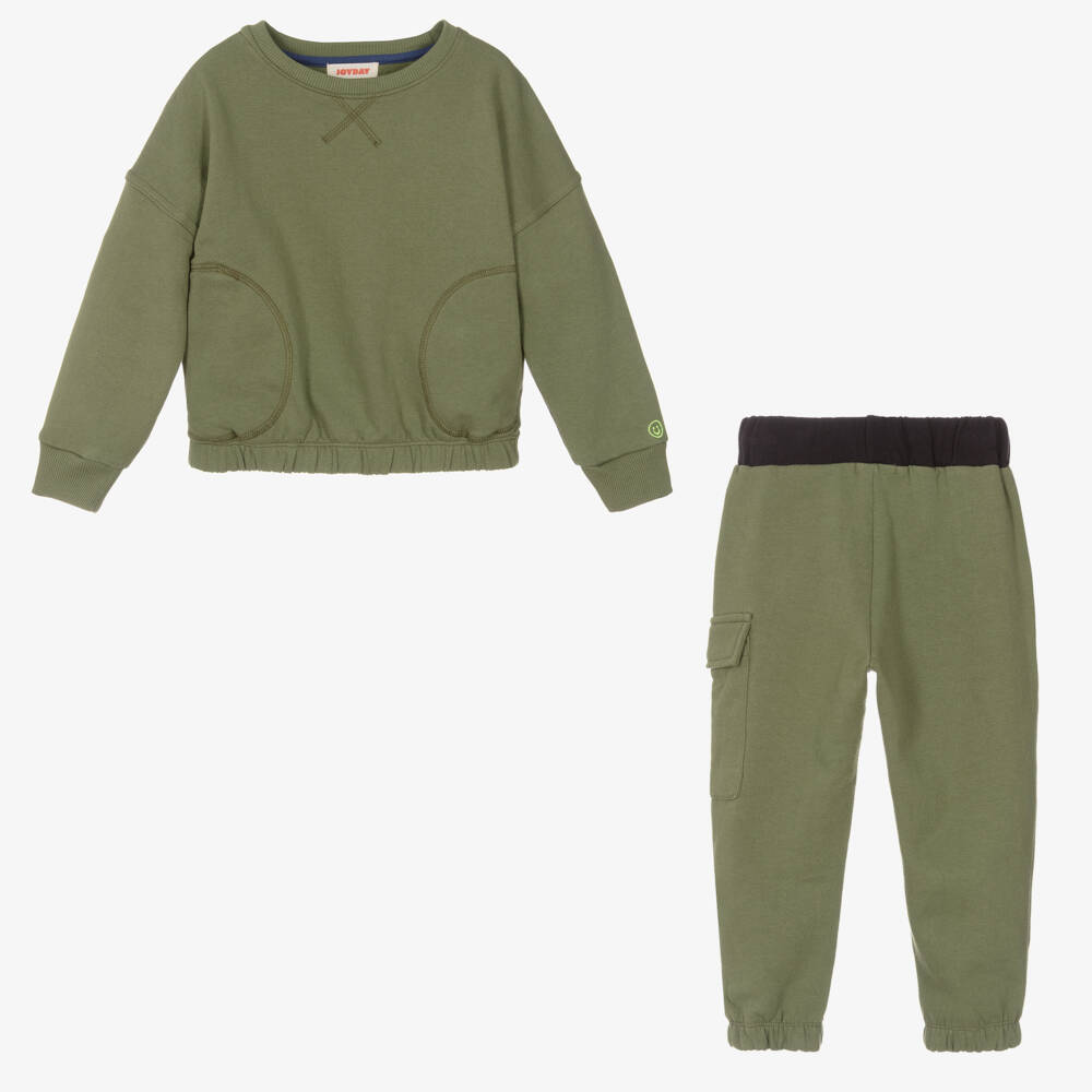 Joyday-Boys Relaxed Green Jersey Outfit | Childrensalon Outlet