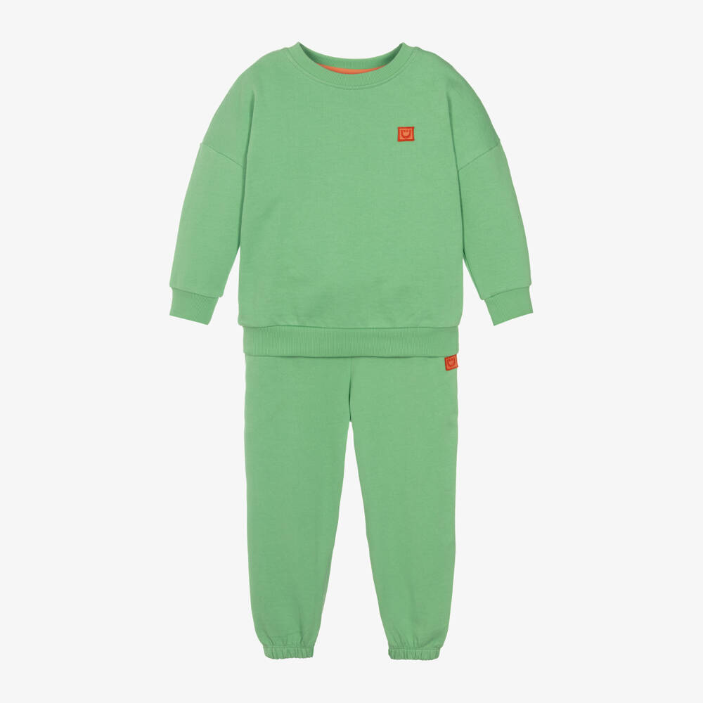 Joyday-طقم رياضي قطني أخضر للأولاد | Childrensalon Outlet
