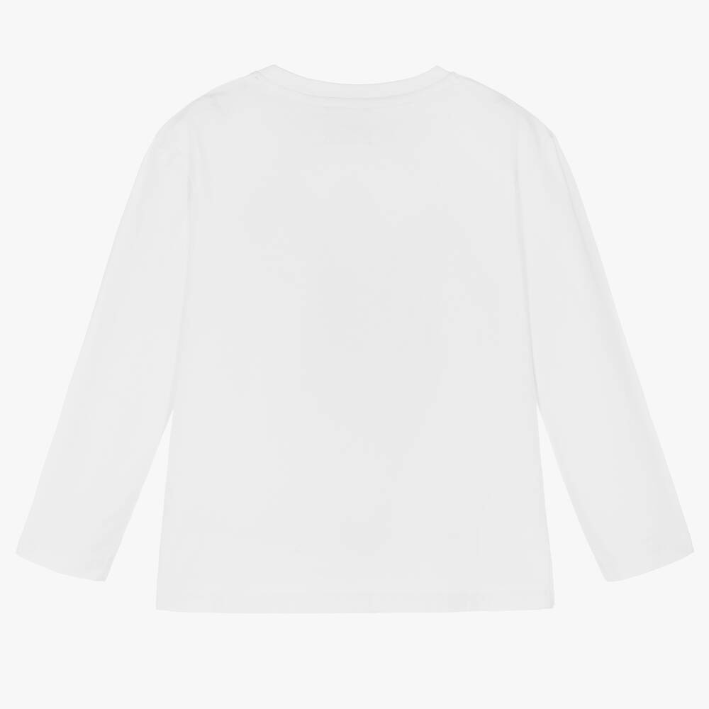 Joyday-توب سوبر هيرو قطن جيرسي لون أبيض للأولاد | Childrensalon Outlet