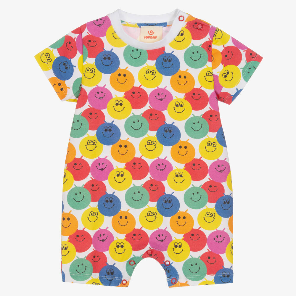 Joyday - Barboteuse en coton smiling faces | Childrensalon