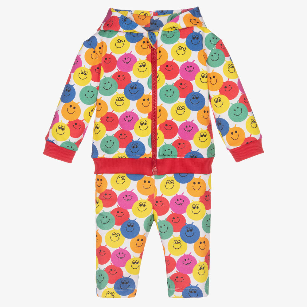 Joyday-Cotton Smiling Faces Tracksuit | Childrensalon Outlet