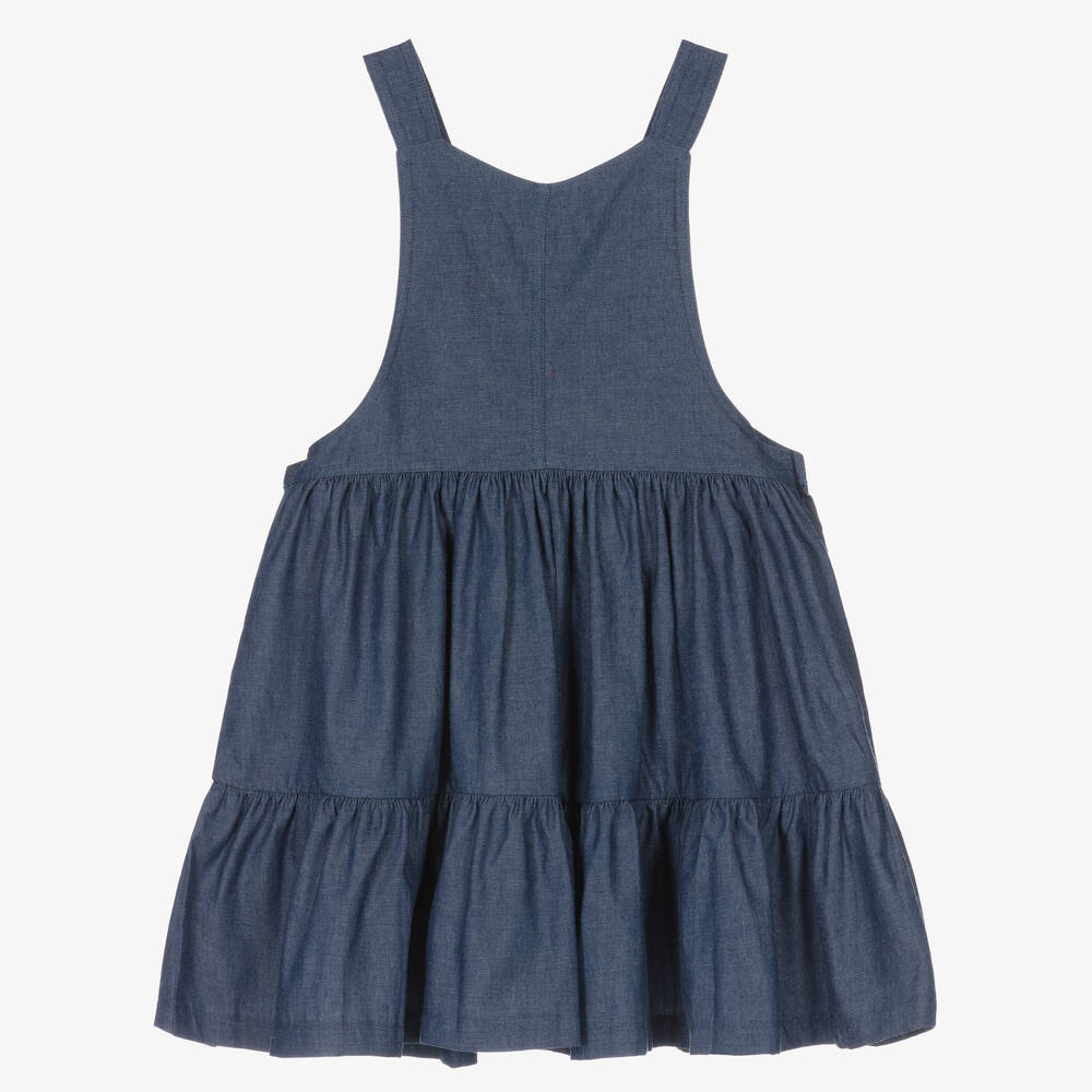Joyday-Синий сарафан из шамбре для девочек | Childrensalon Outlet