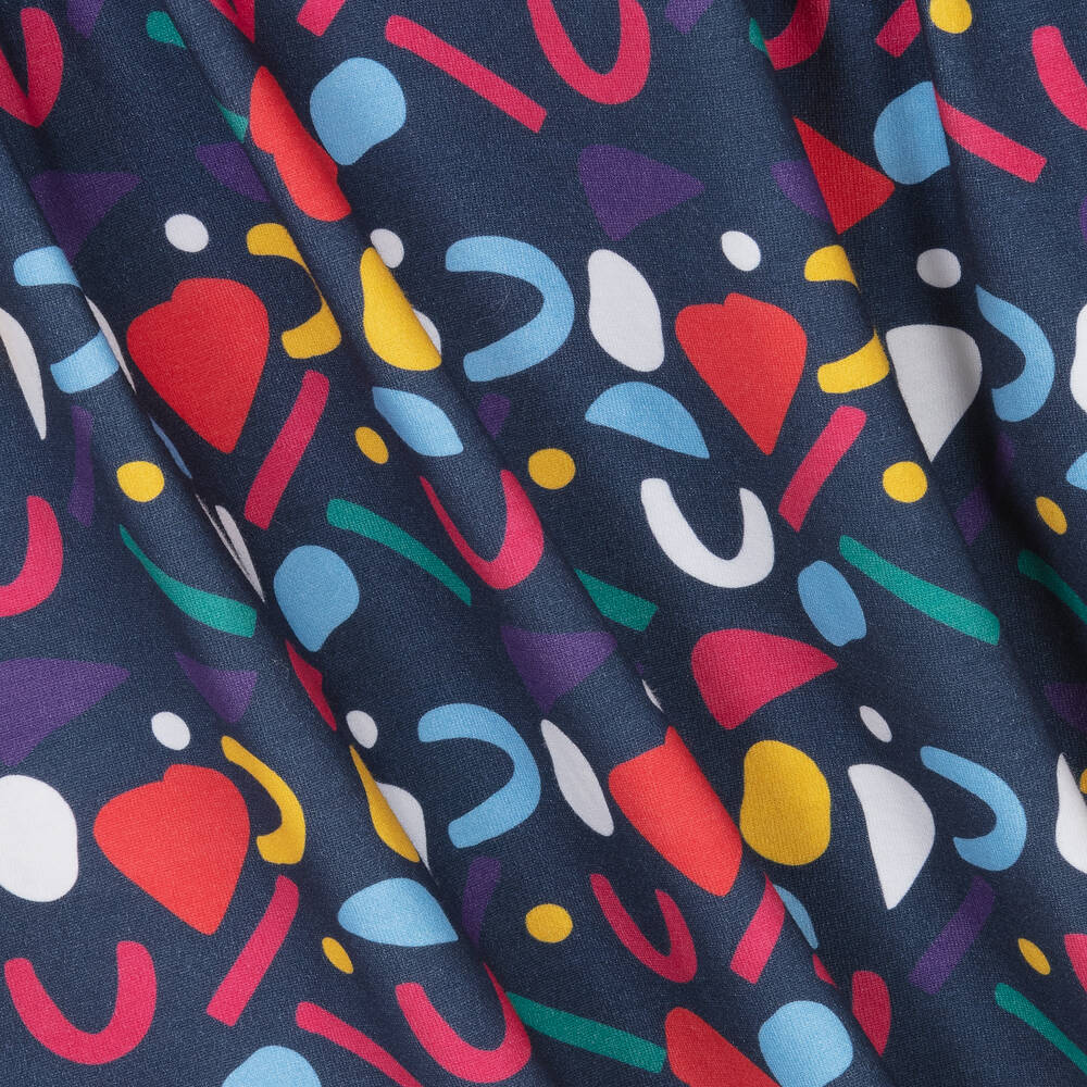 جويداي-فستان قطن جيرسي لون كحلي | Childrensalon Outlet