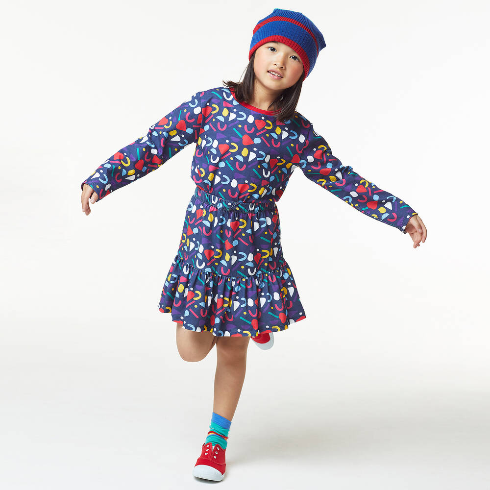 Joyday-تنورة قطن جيرسي لون كحلي | Childrensalon Outlet