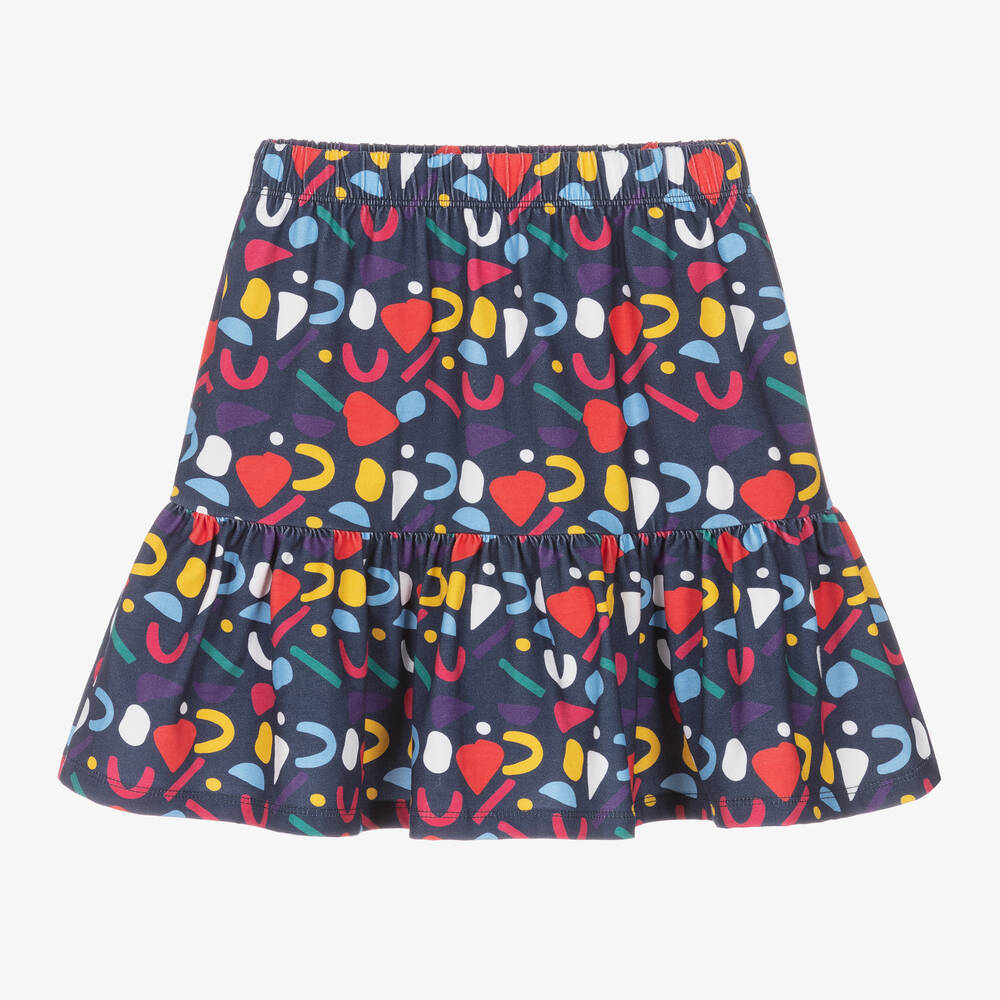 Joyday - Girls Blue Cotton Confetti Skirt | Childrensalon