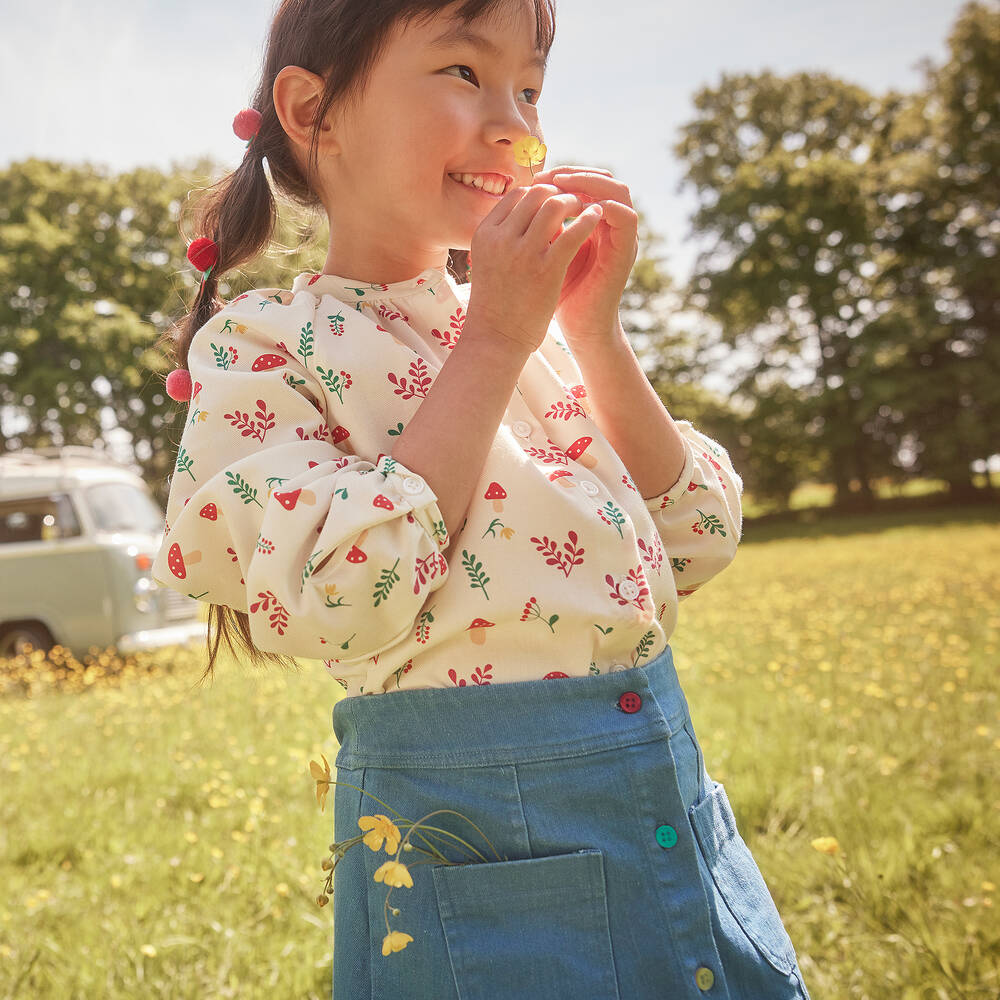 Joyday-Голубая джинсовая юбка из хлопка | Childrensalon Outlet