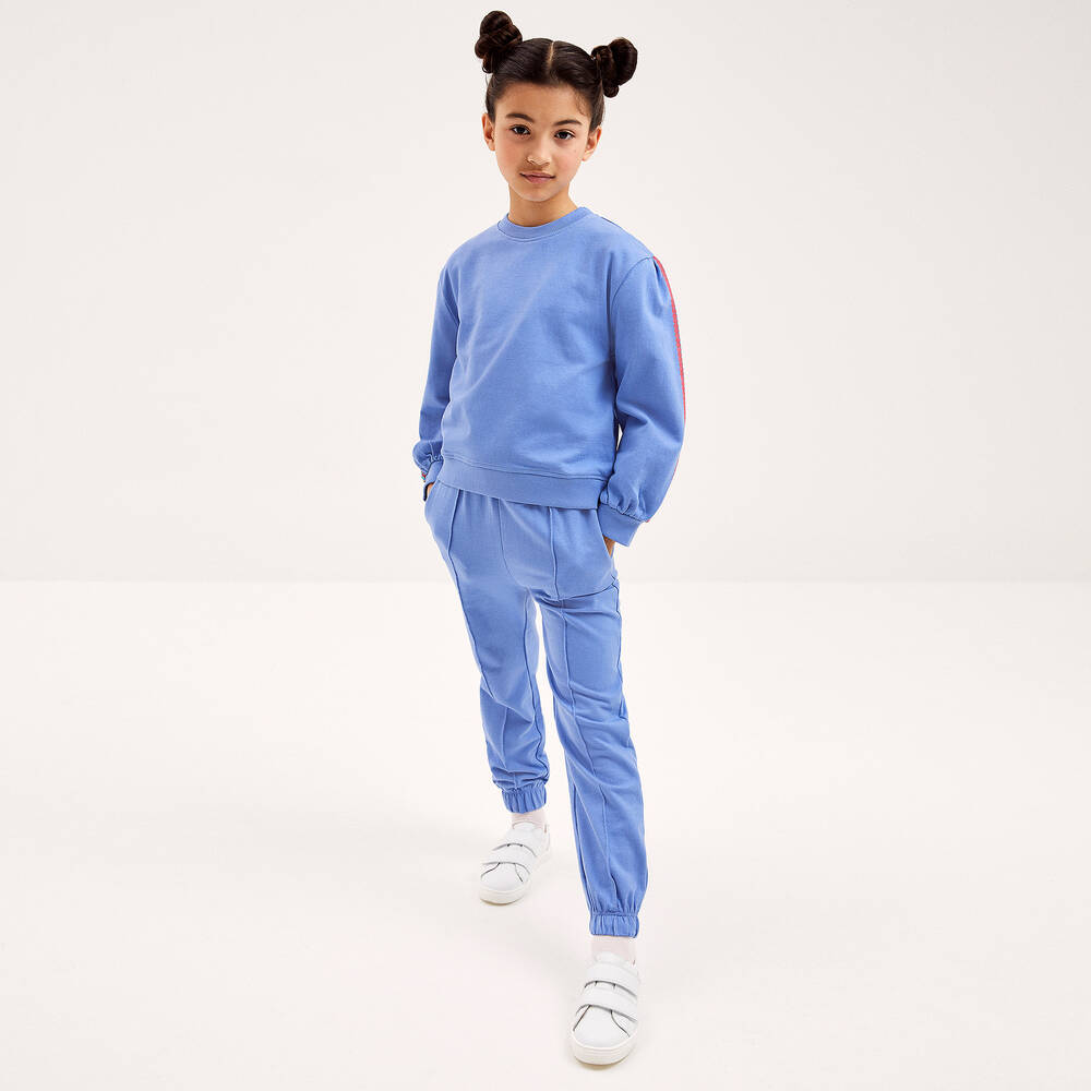 Joyday-جوغرز قطن لون أزرق للبنات | Childrensalon Outlet