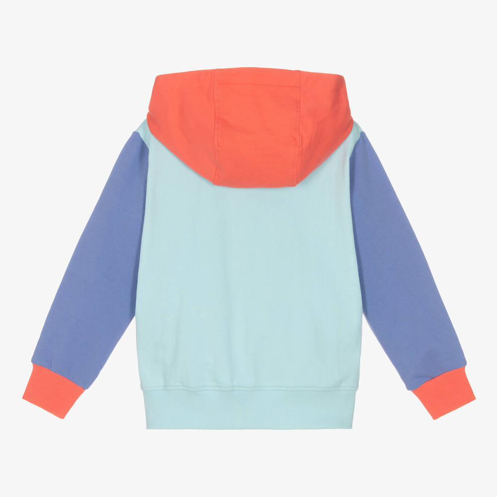 Joyday-Girls Blue Cotton Zip-Up Hoodie | Childrensalon Outlet