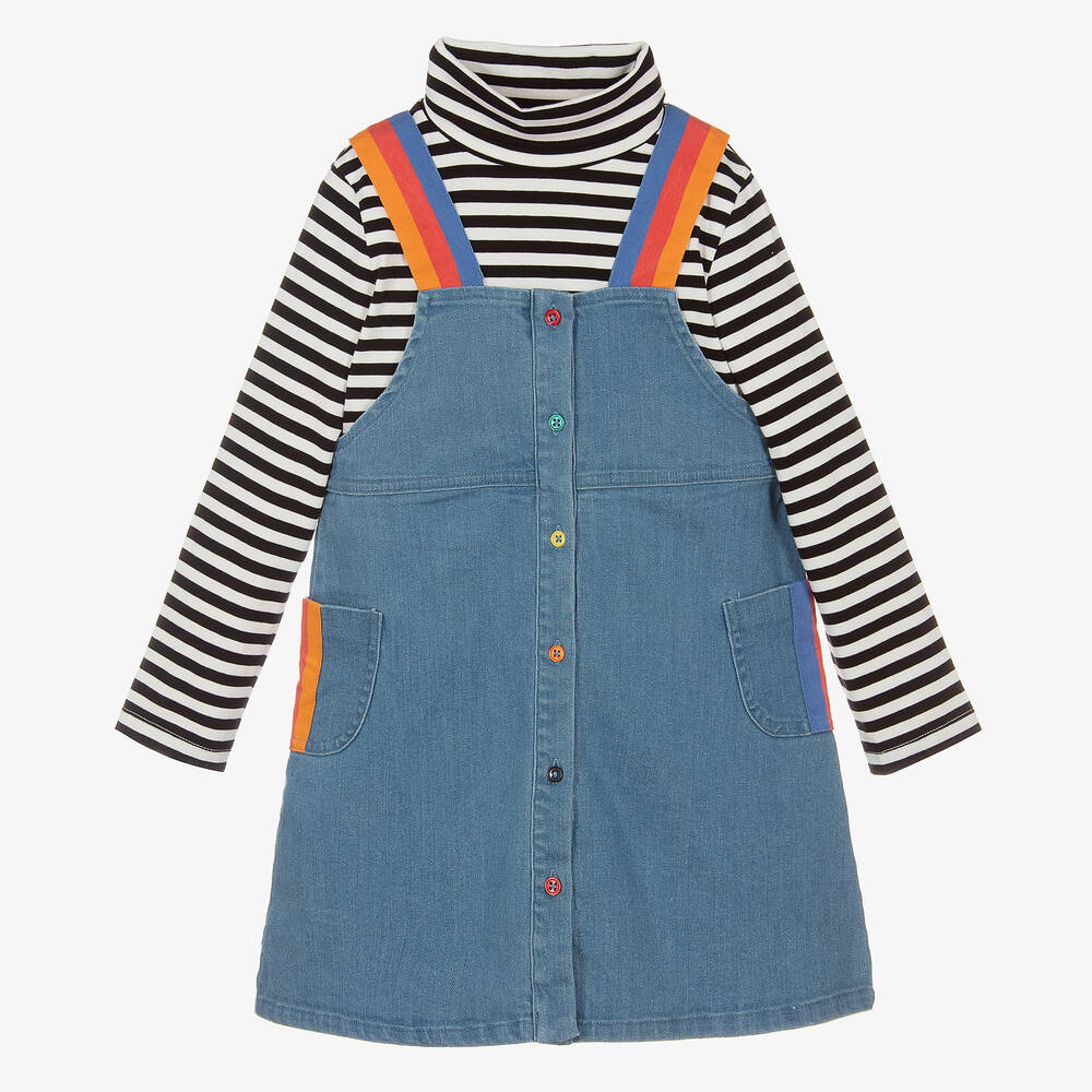 Joyday-Girls Blue Denim Dress Set | Childrensalon Outlet