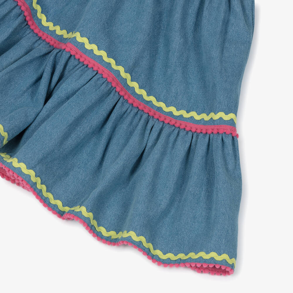Joyday-Girls Chambray Ric Rac Dress | Childrensalon Outlet