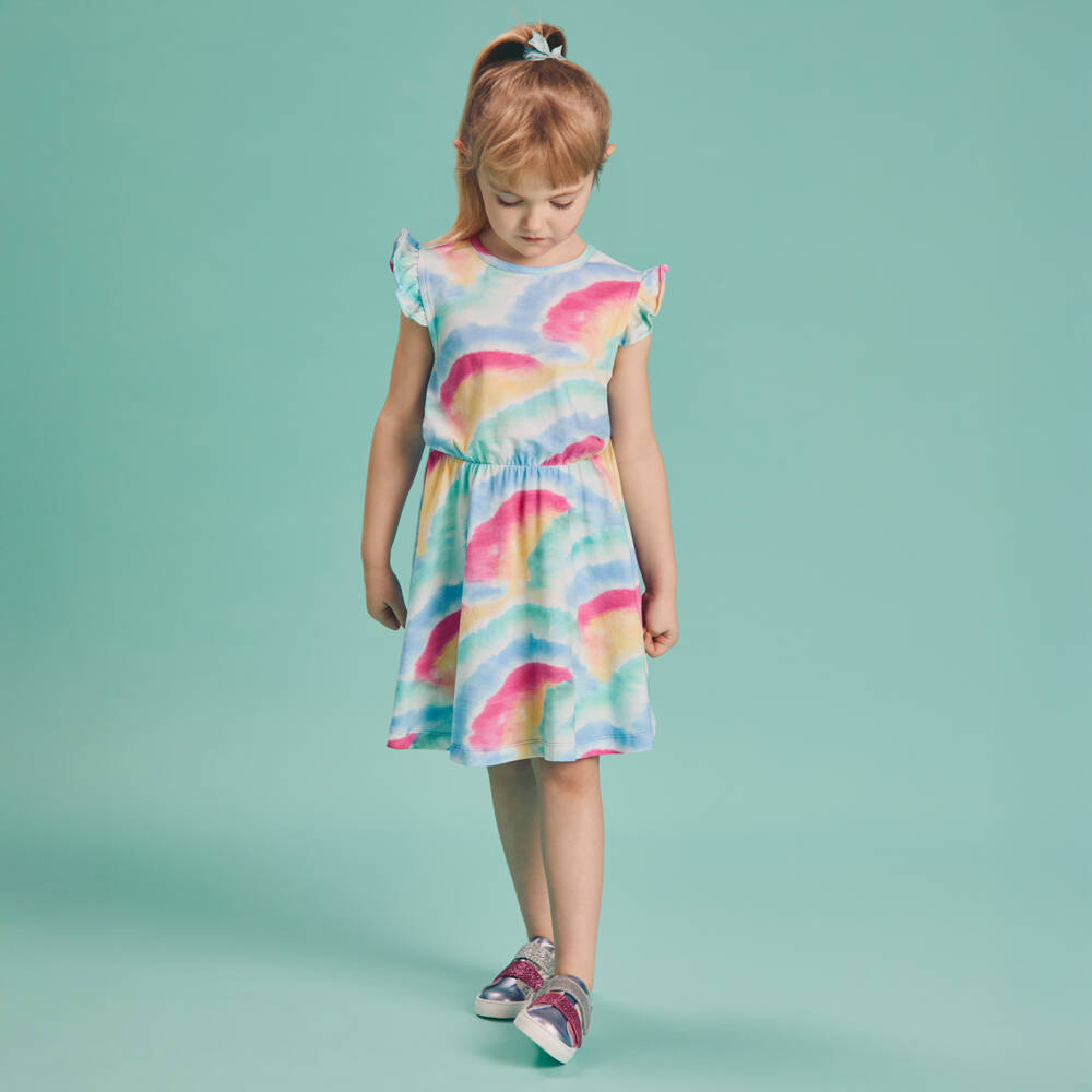 Joyday-فستان جيرسي ناعم بألوان قوس قزح للبنات | Childrensalon Outlet