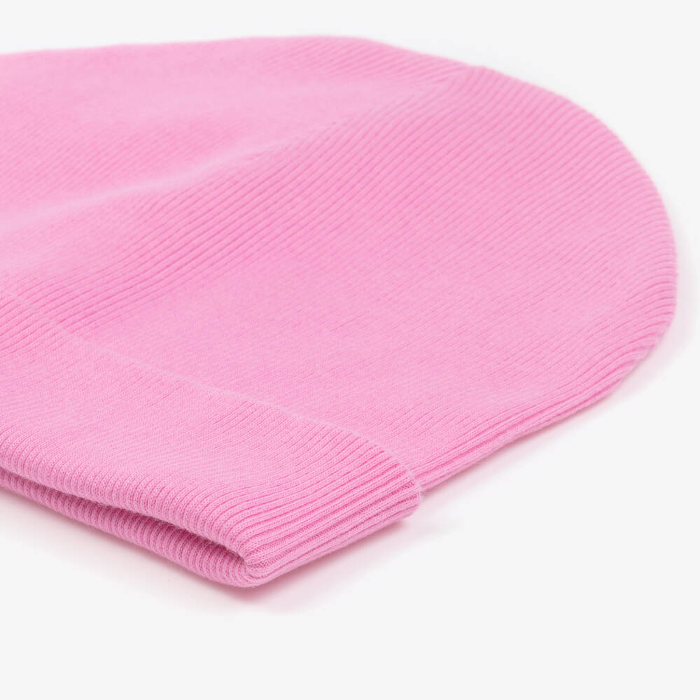 Joyday-Girls Cotton Pink Ribbed Beanie | Childrensalon Outlet