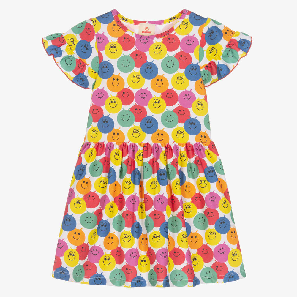 Joyday-Girls Cotton Smiling Faces Dress | Childrensalon Outlet