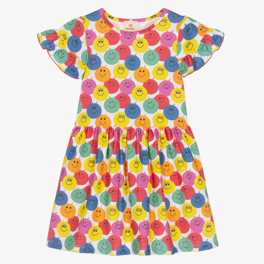 Joyday - Robe en coton smiling faces pour fille | Childrensalon