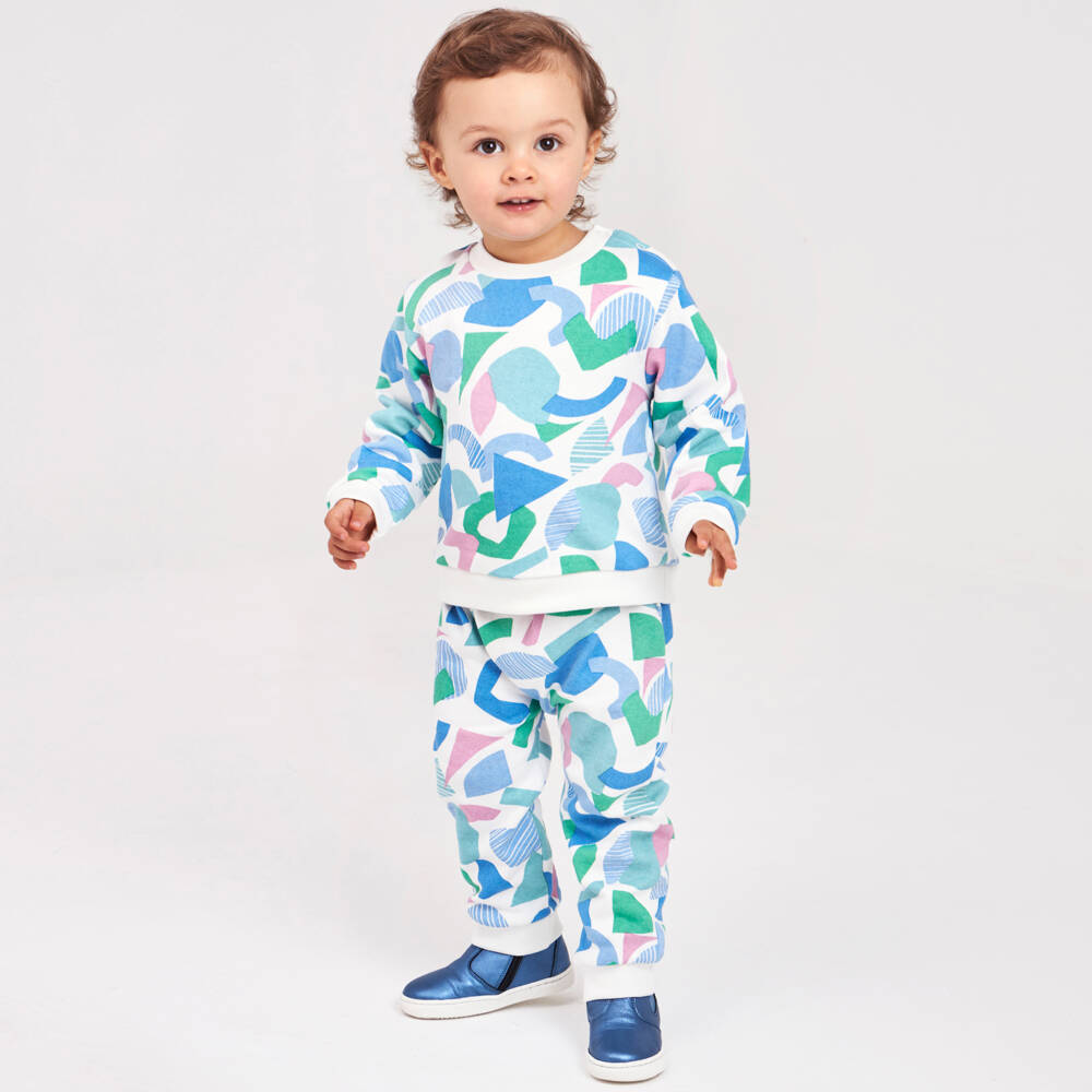 Joyday-Girls Cotton Track Set in Blue | Childrensalon Outlet