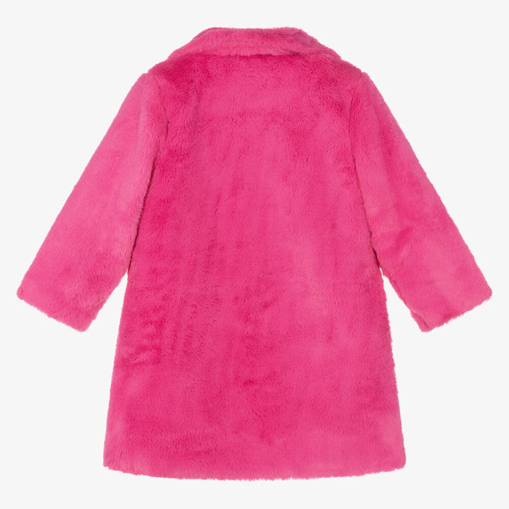 Joyday-Girls Cozy Pink Faux Fur Coat | Childrensalon Outlet