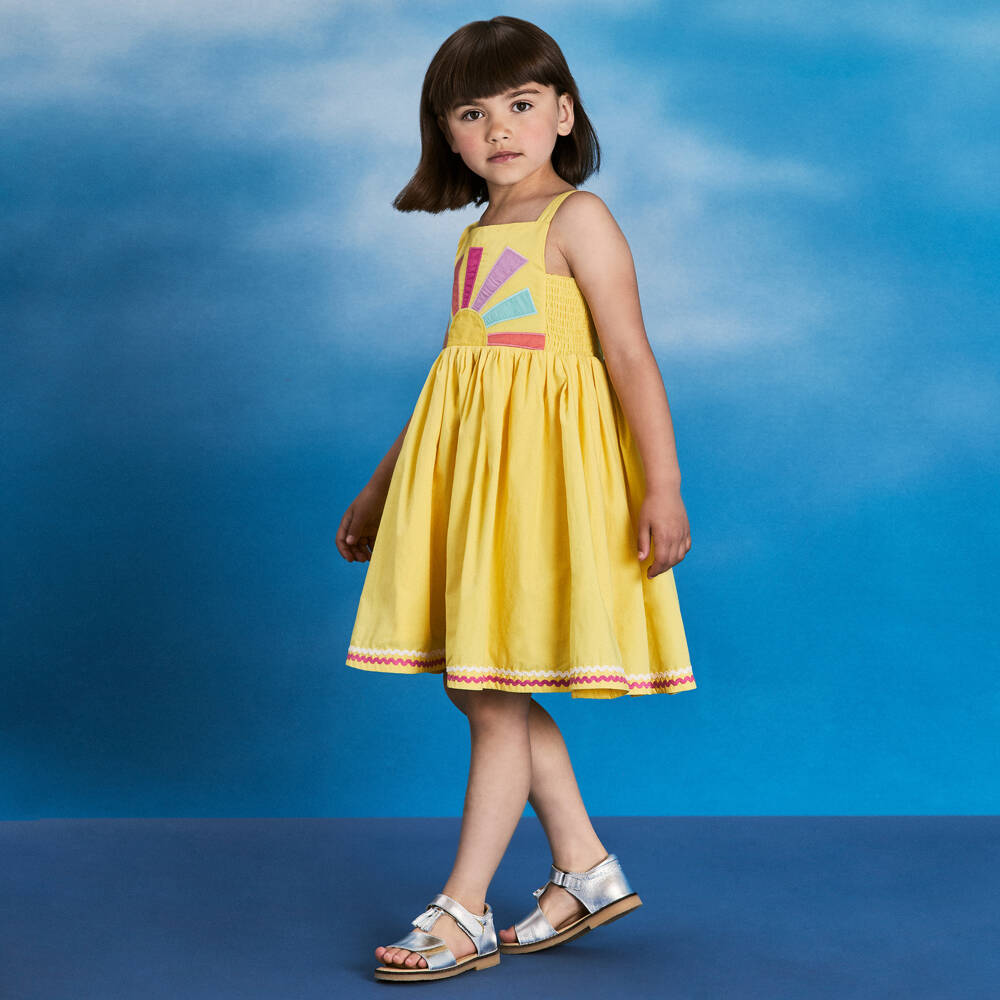 Joyday-Золотое хлопковое платье для девочек | Childrensalon Outlet