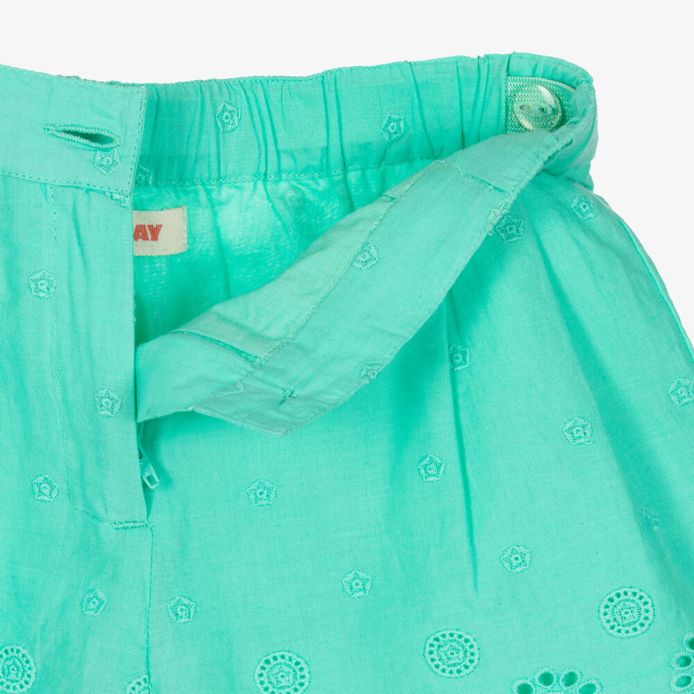Joyday-Girls Green Eyelet Outfit Set | Childrensalon Outlet