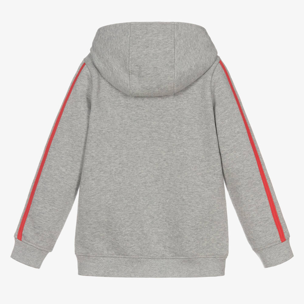 Joyday-Girls Grey Cotton Zip-Up Top | Childrensalon Outlet