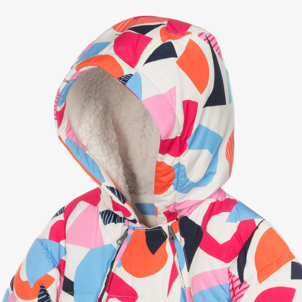 Joyday-Girls Ivory & Blush Puffer Suit | Childrensalon Outlet