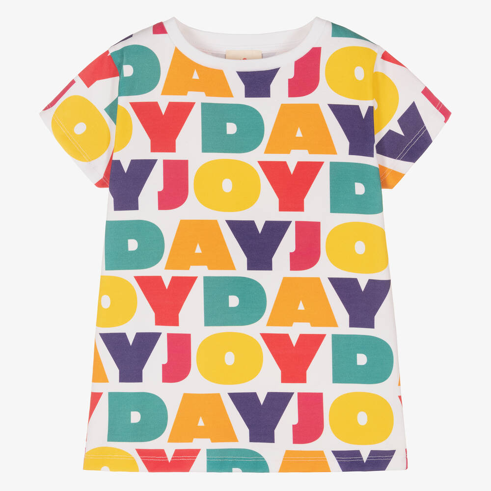 Joyday - Кремовая футболка из хлопка для девочек | Childrensalon