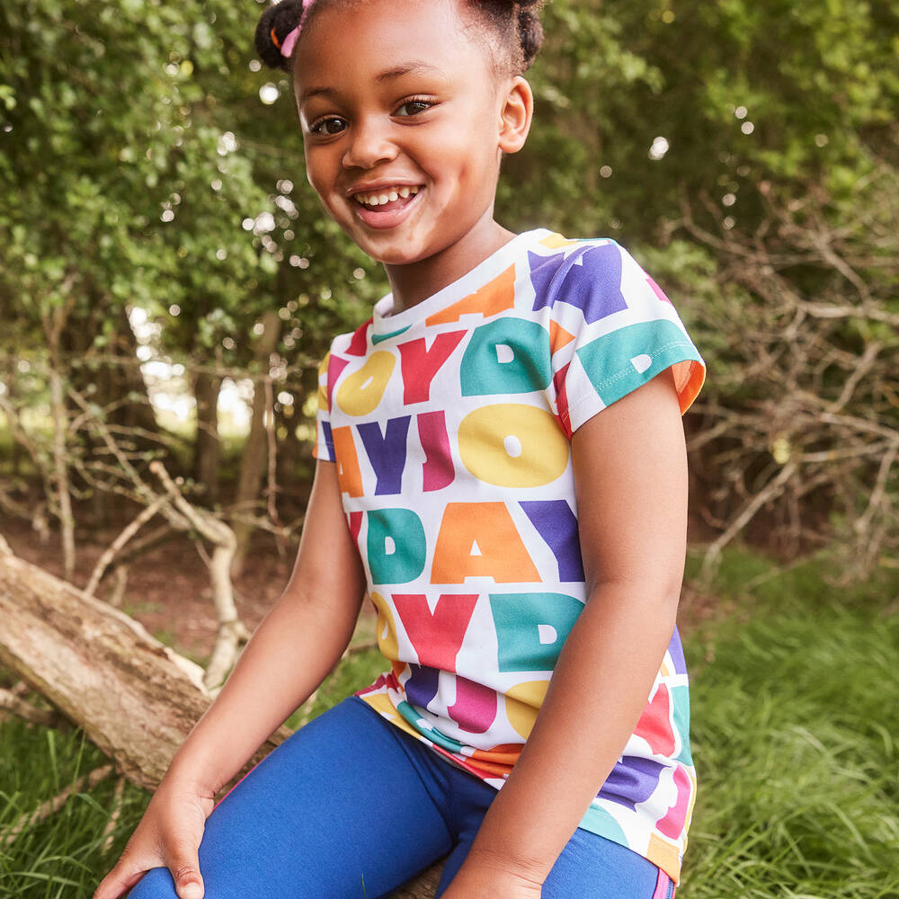 Joyday-Кремовая футболка из хлопка для девочек | Childrensalon Outlet