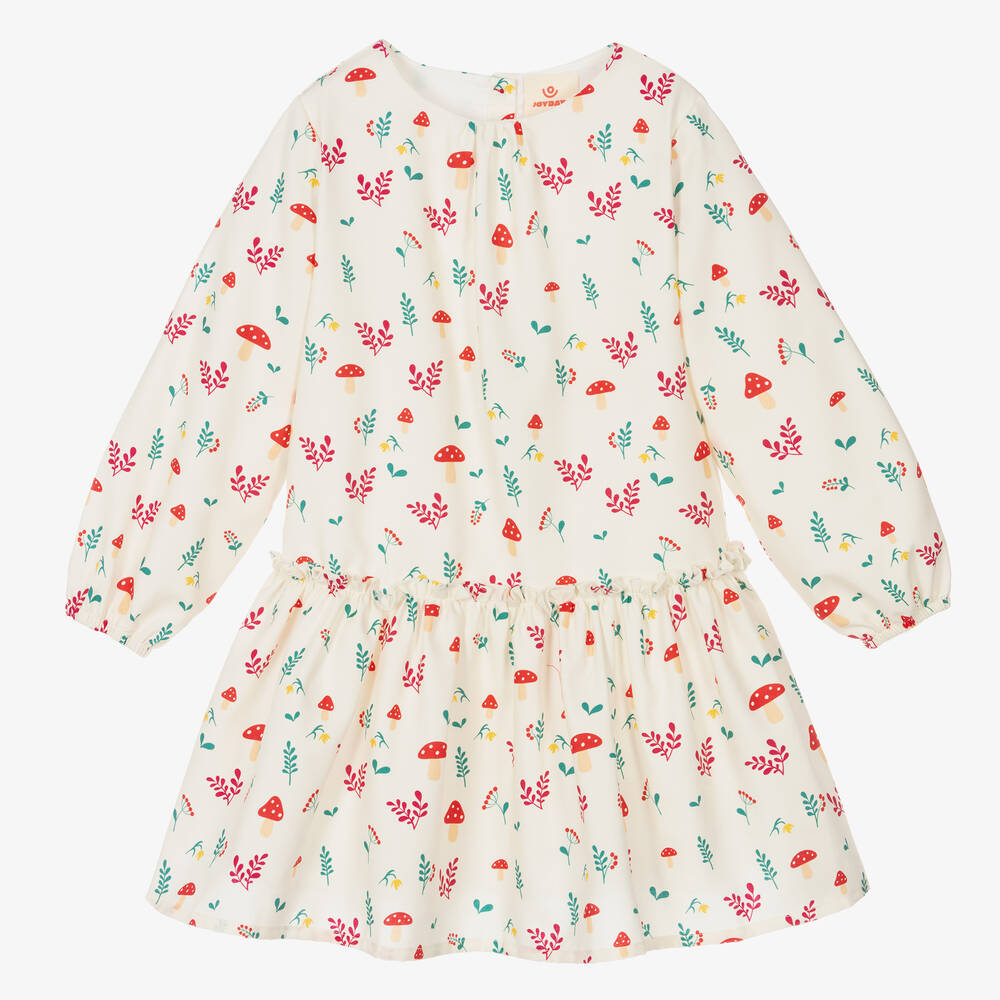 Joyday-Girls Ivory Cotton Woodland Dress | Childrensalon Outlet