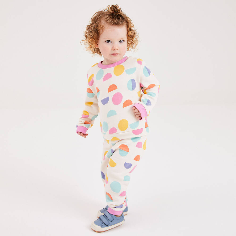 Joyday-Кремово-розовый спортивный костюм из хлопка для девочек | Childrensalon Outlet