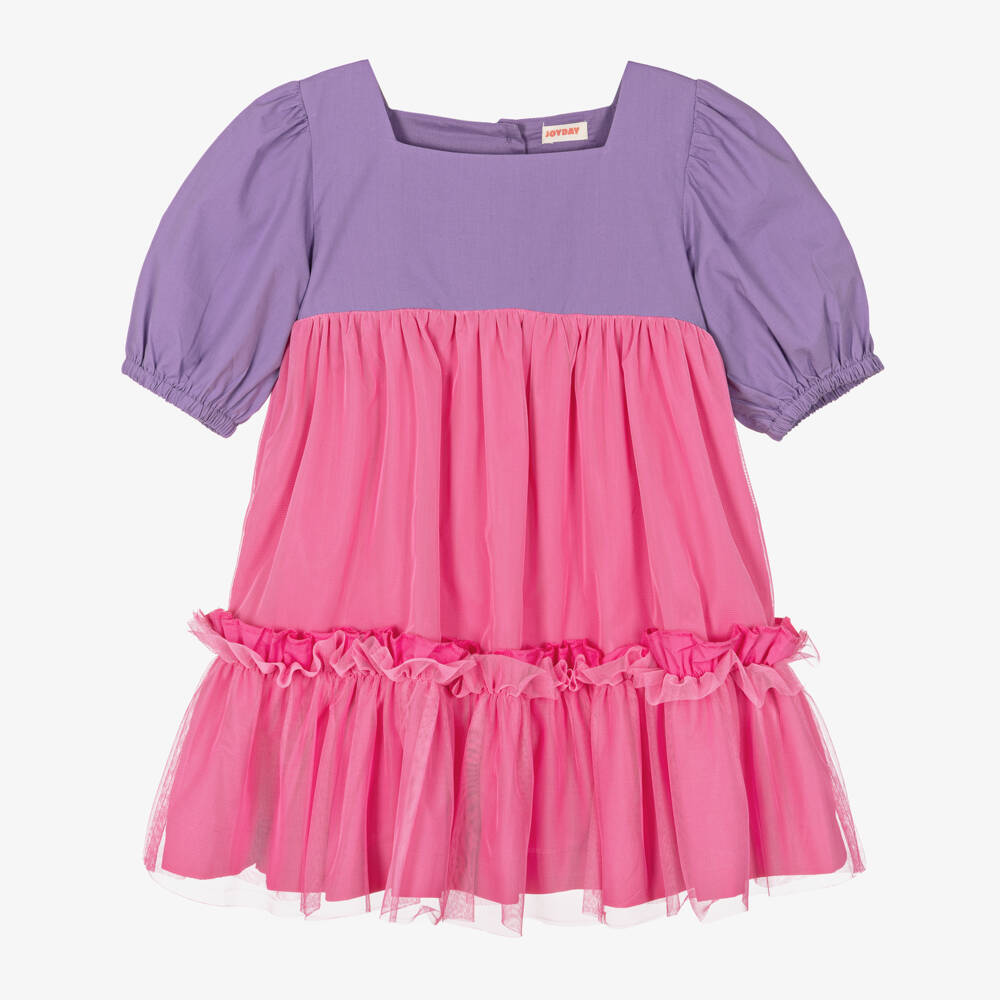 Joyday-فستان تول بنفسجي وفوشيا للبنات | Childrensalon Outlet