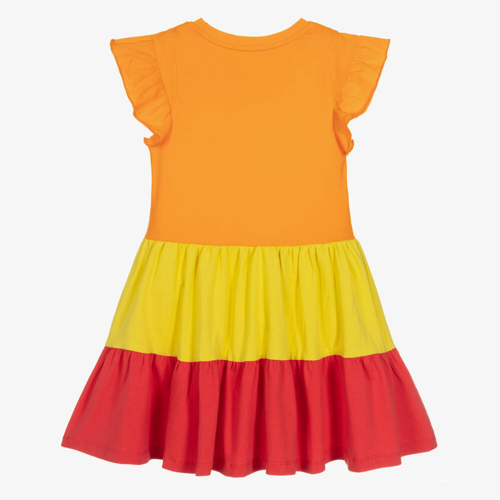 Joyday-Оранжево-красное платье из хлопкового джерси | Childrensalon Outlet