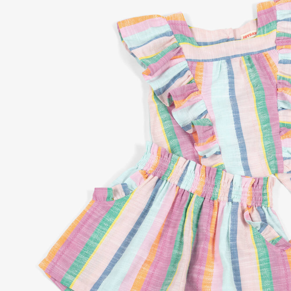Joyday-Girls Pink and Blue Striped Set | Childrensalon Outlet